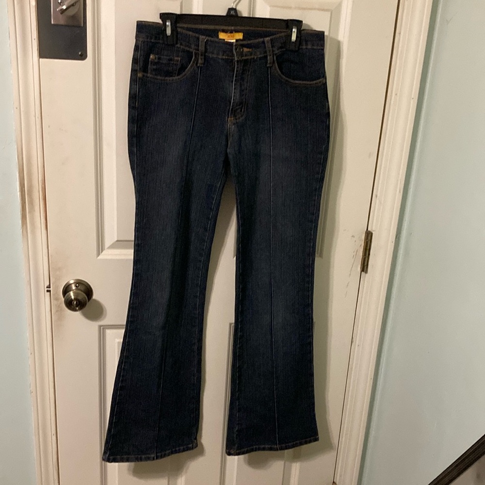 XXI SeXy Bell Bottom Wide Leg Blue Jeans. Size 9, 32” inseam.